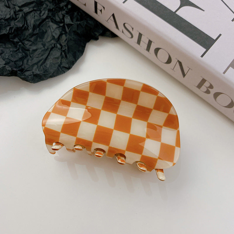 Checkerboard Grip Clip Hair Clip - Multiple Colors