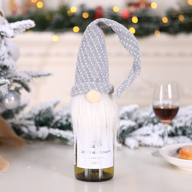 Christmas Decorations Santa Claus Champagne Set Forest Man Holiday Props