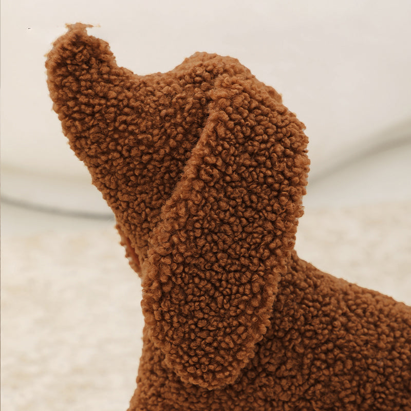 Cute Dachshund Plush Pillow - Brown Home Decor Cushion