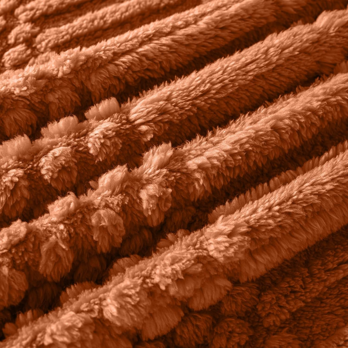 Rust Throw Blanket - Soft Fleece Plush Decorative Blanket 50x70
