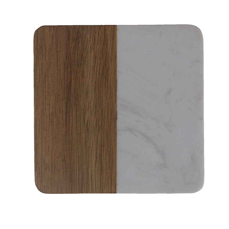 Heat-Resistant Marble Cup Coaster Pad for Dinnerware - Modern Style