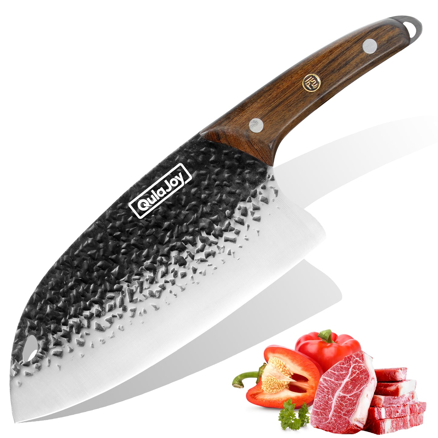 High Carbon Stainless Steel Meat Cleaver Knife - 7.3 Inch Professional Chef Knife