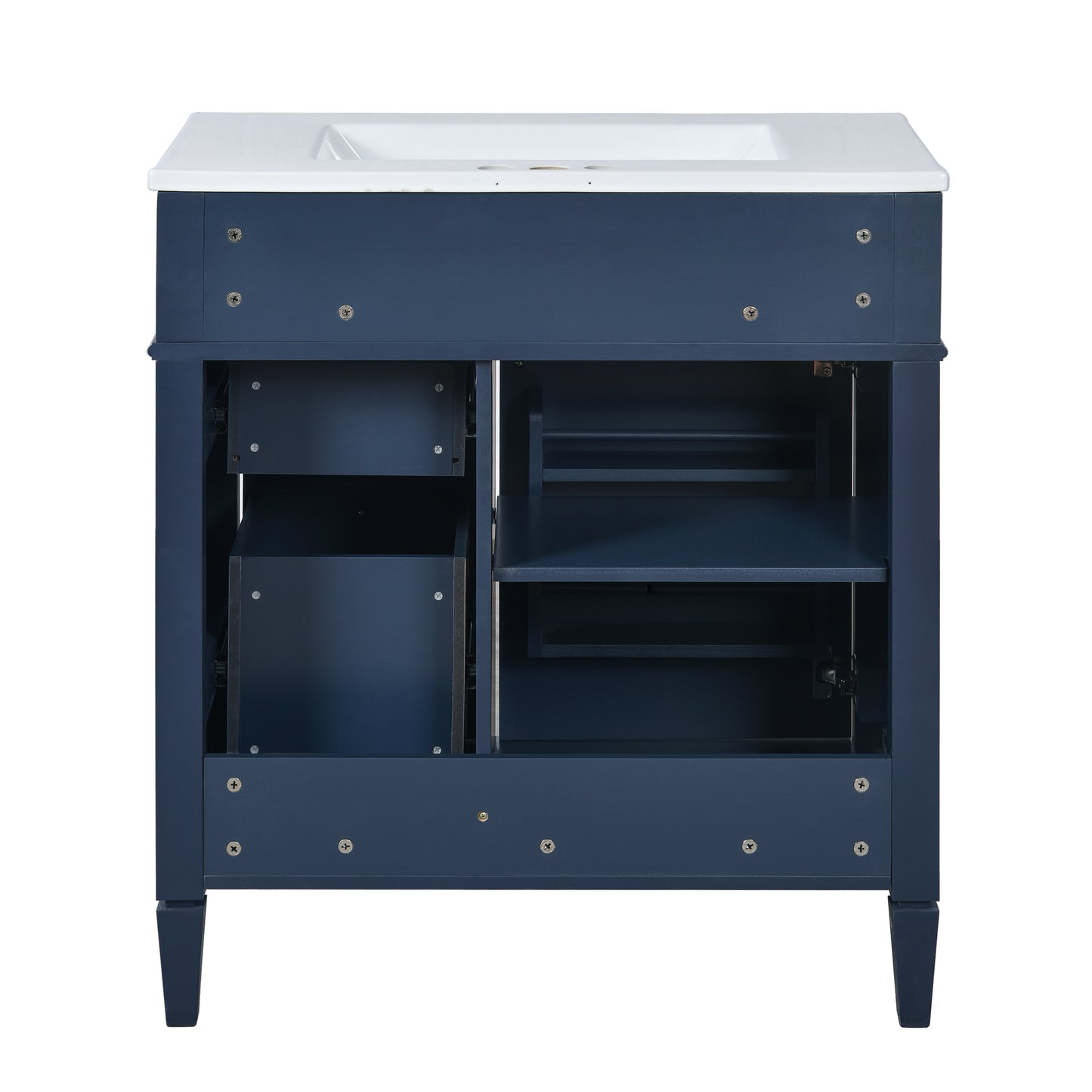 30'' Blue Modern Bathroom Vanity with Sink & Storage Cabinet