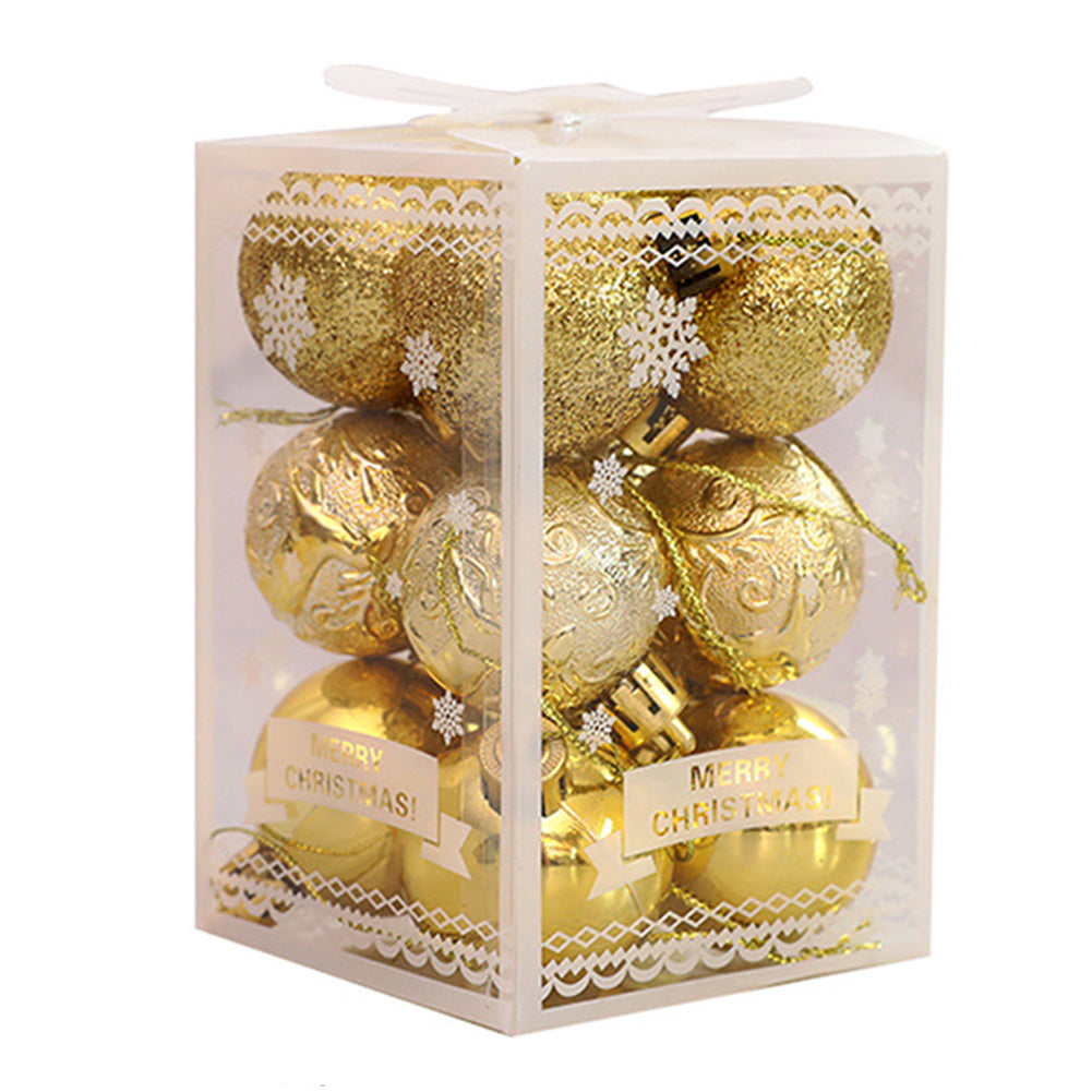 Christmas Tree Pendant Decorations Set - Festive Holiday Ornaments - 12PCS