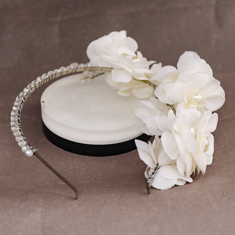 Pearl Crystal Bridal Tiara Headpiece