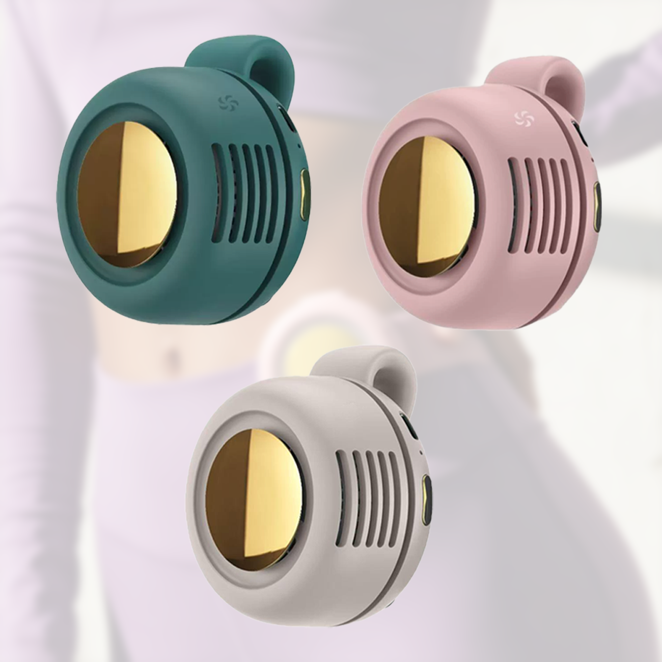 Portable Mini Bladeless Fan with Clip - 360° Adjustable, USB Rechargeable