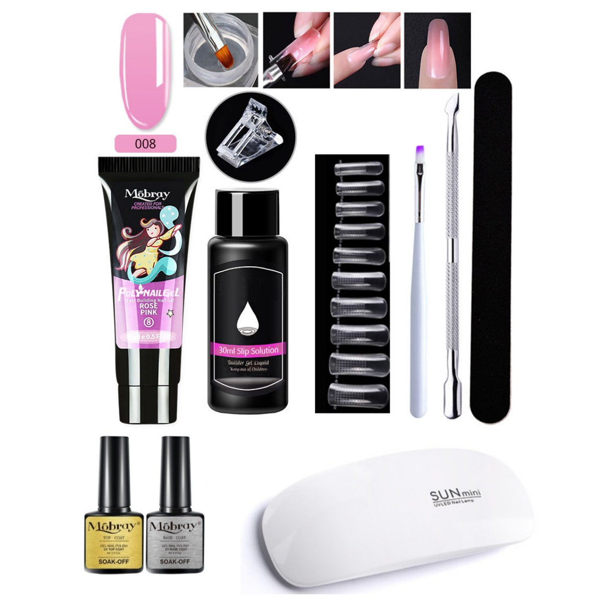Nail Art Resin Extender Kit - 12 Colors