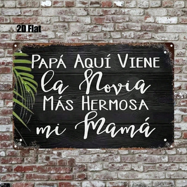 Metal Tin Wall Decoration - 20 cm x 20 cm Artistic Design