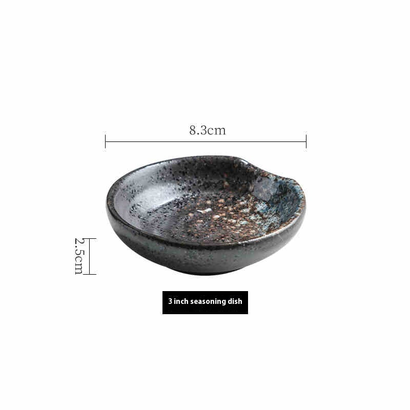 Ceramic Condiment Saucer Dish Set for Kitchen & Dining