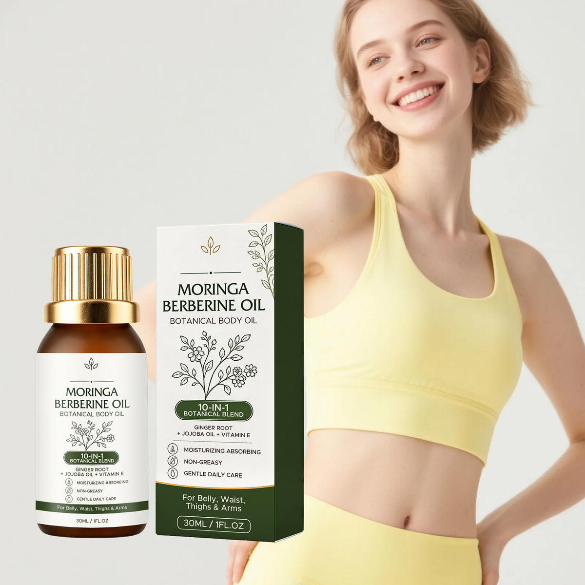 Moisturizing Body Oil with Moringa & Jojoba Oils - 30ml Nourishing Skin Care