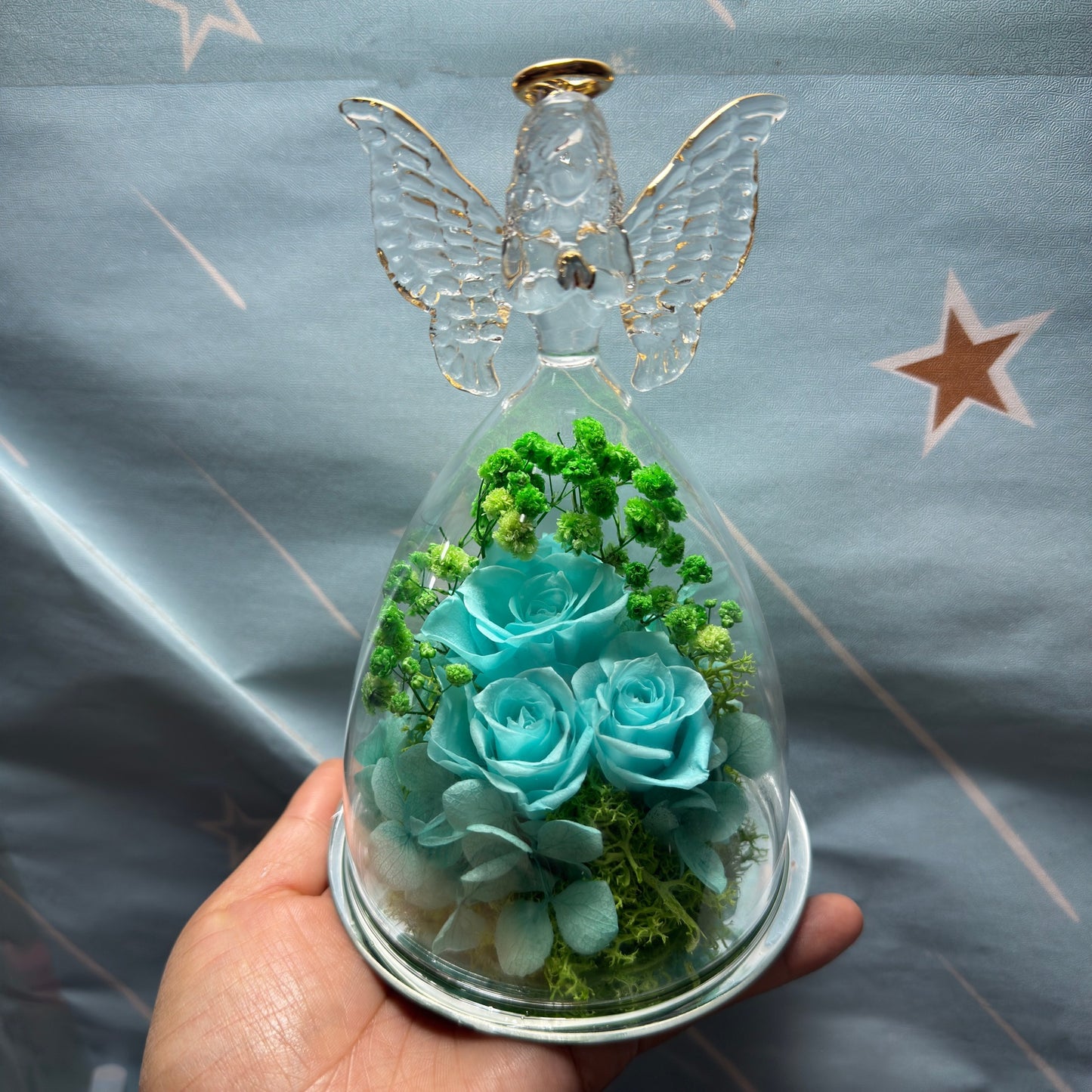 Christmas & Valentine's Day Rose Bouquet Ornament with Light - Handmade Gift