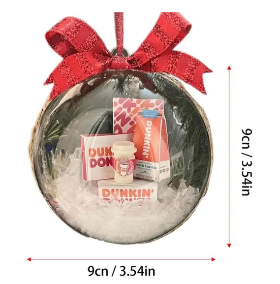 Christmas Tree Hanging Decoration Transparent Ball Scene Layout Festive Ornament