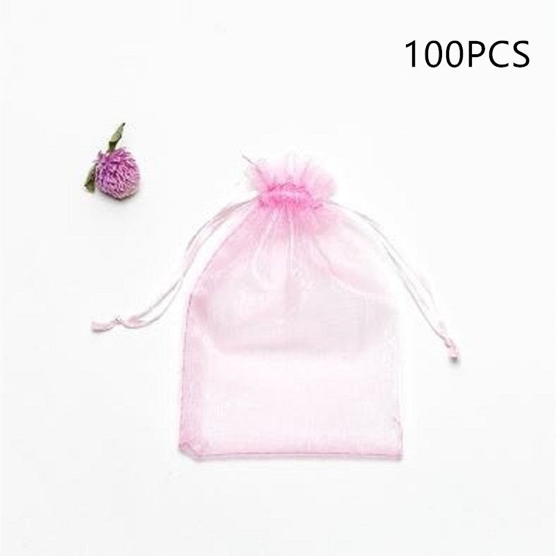 Jewelry Gift Bags 100PCS Drawstring Mesh Bags for Packaging and Storage