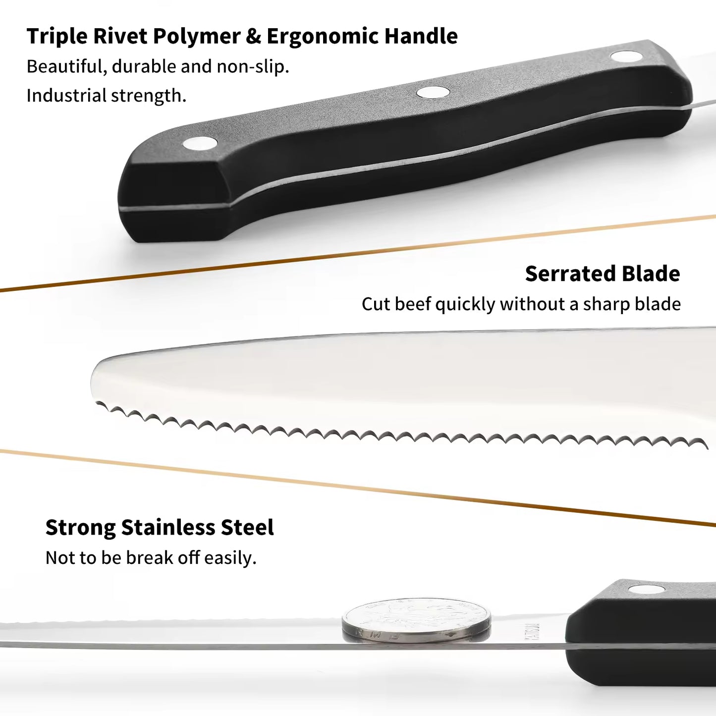 12-Piece Kitchen Knife Set with High-Carbon Steel Blades