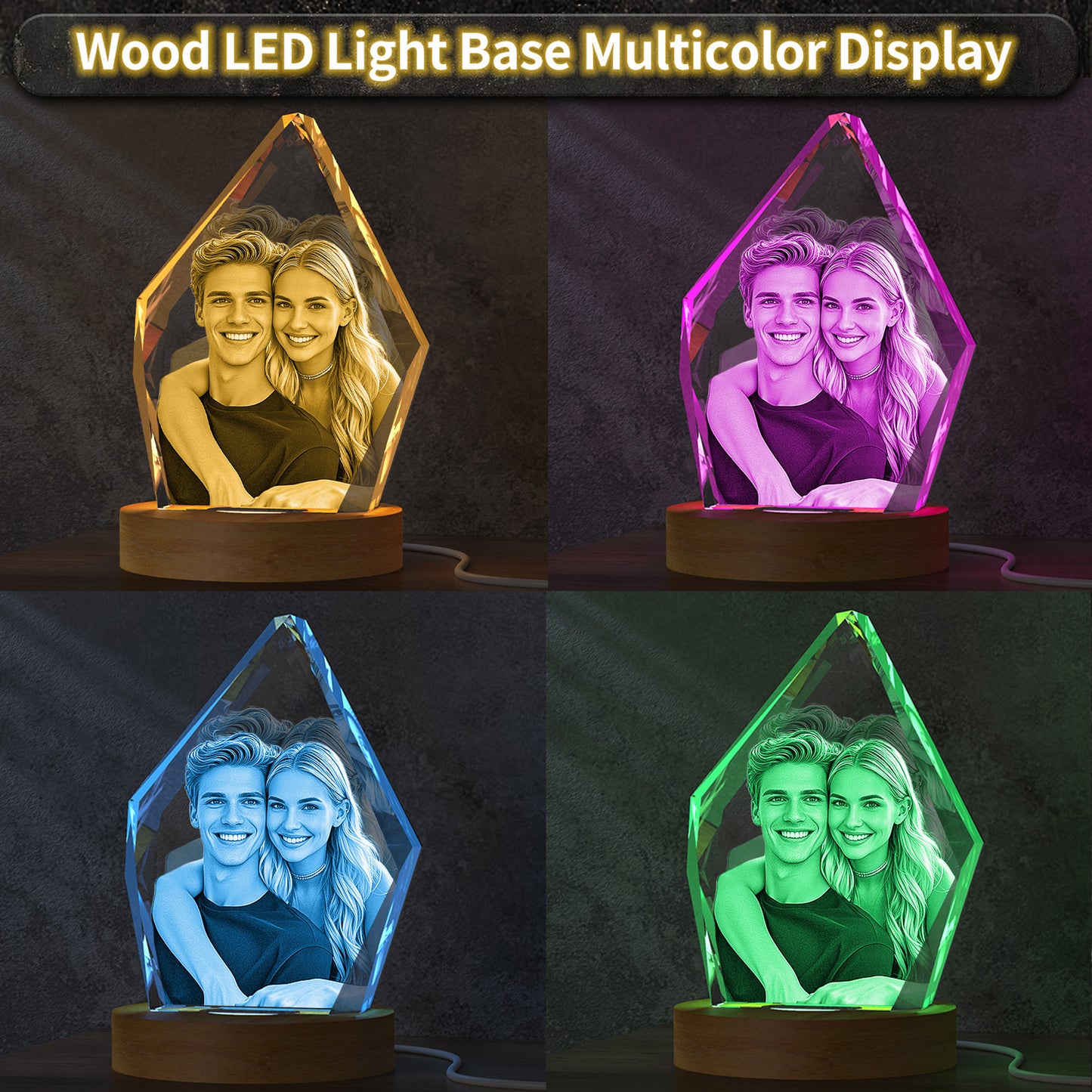 Custom 3D Crystal Photo Engraved Gift - Personalized Keepsake