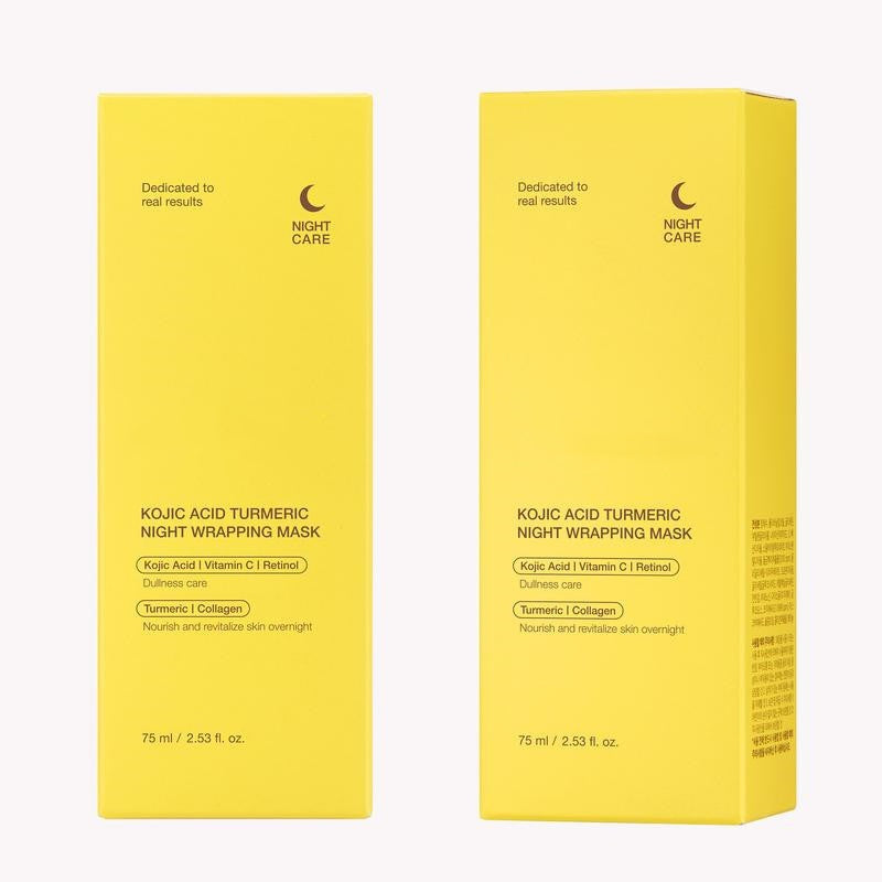 Hydrating Turmeric Facial Mask with Brush - Moisturizing Night Skin Care
