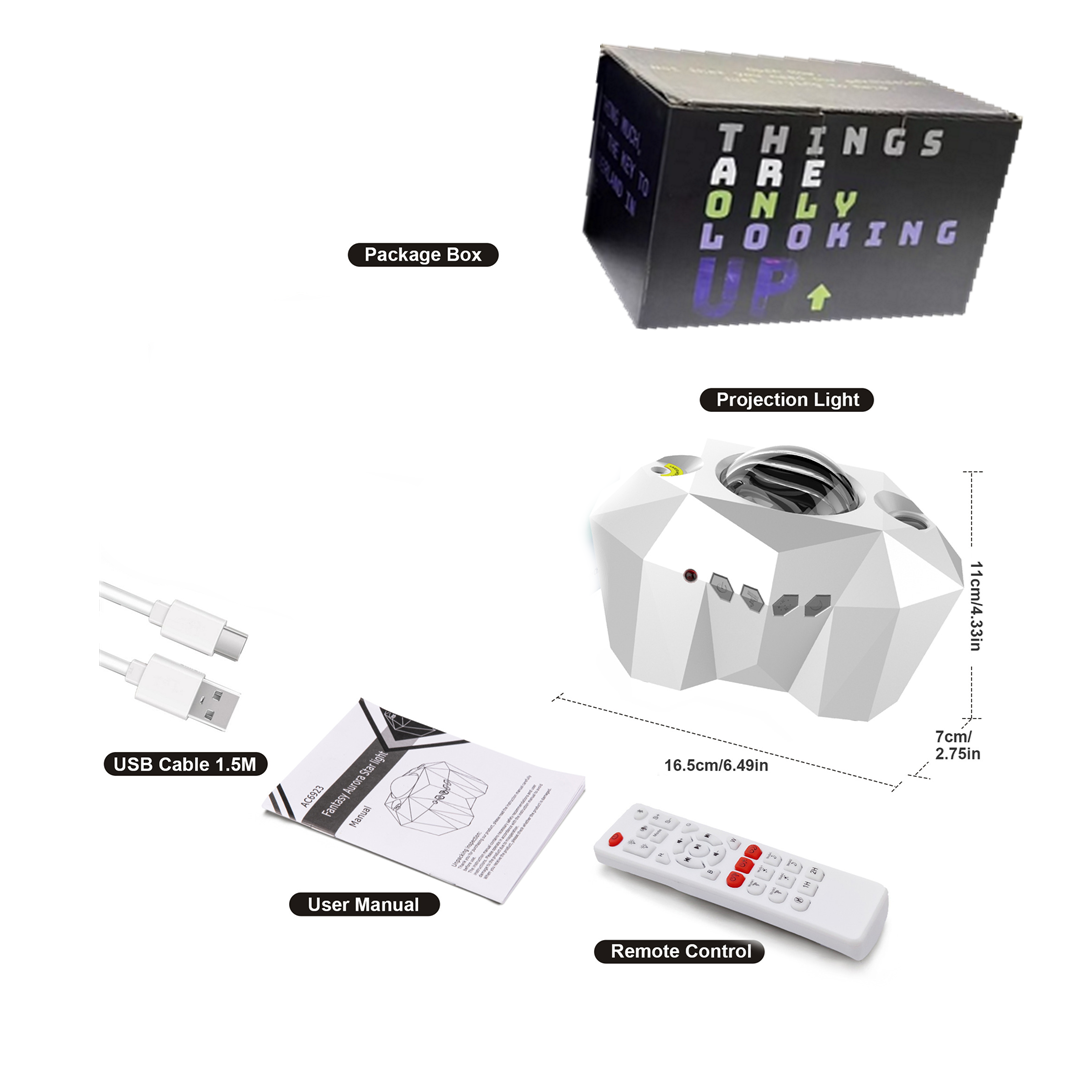 Bluetooth Water Pattern Ocean Star Projector Lamp with Music Remote Control