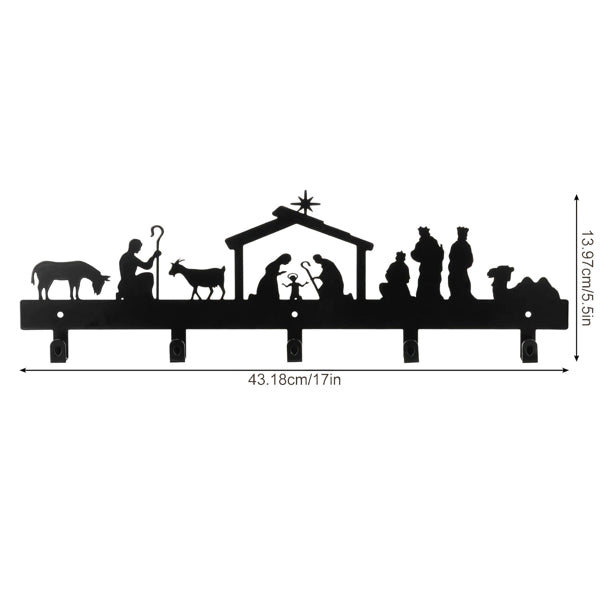 Aluminum Nativity Scene Wall Hanging Decor - Holiday Gift