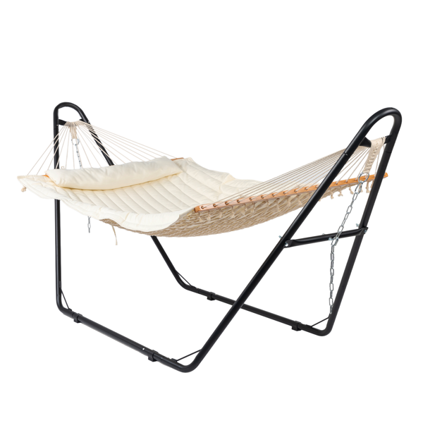 Heavy Duty Adjustable Hammock Set with Stand - Beige
