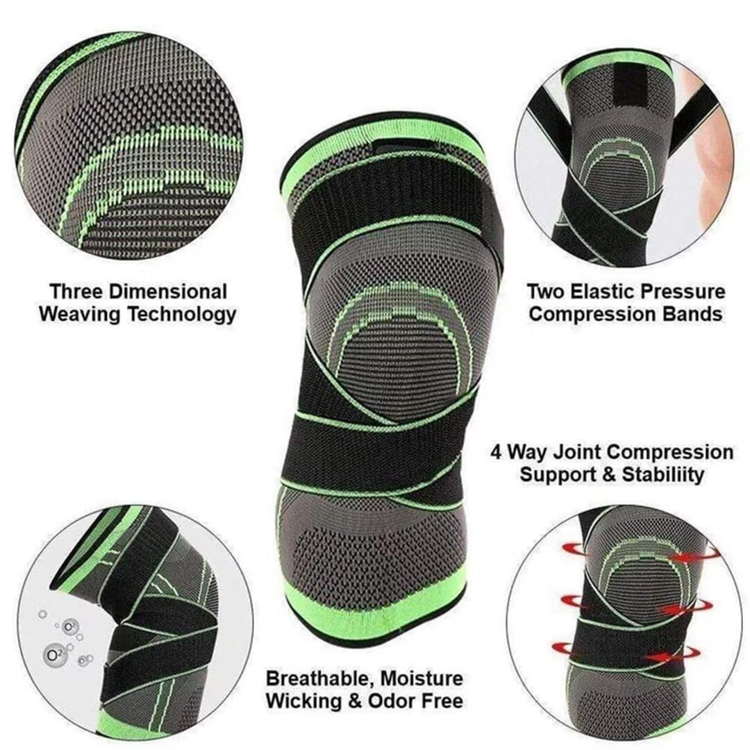 Adjustable Knee Support Wrap for Meniscus Protection - Compression Straps