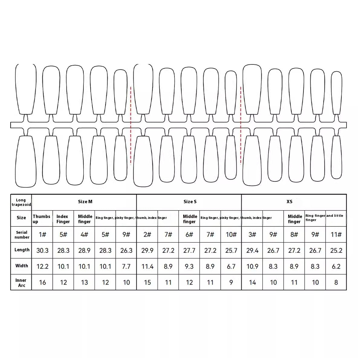 Long Crystal Plated Frosted Nail Stickers for Nail Art - French & European Styles
