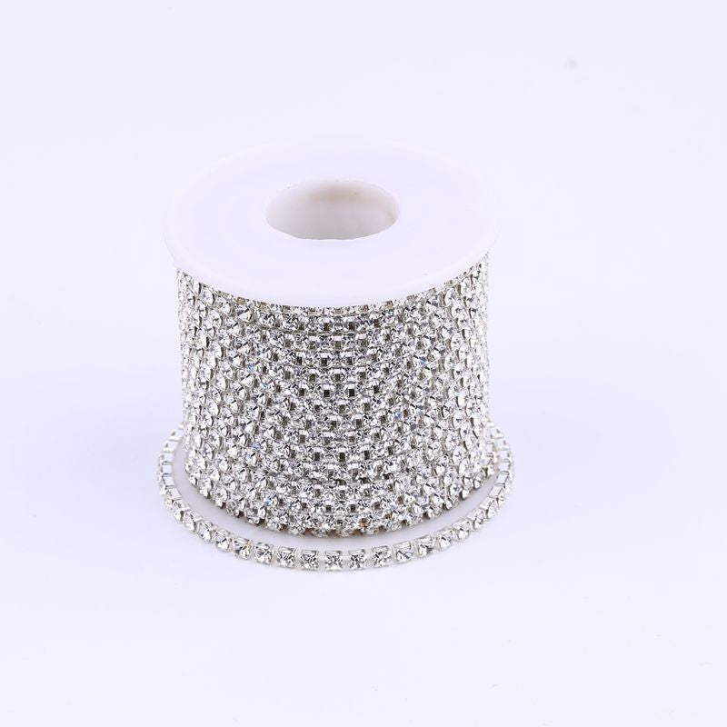 Rhinestone Chain for Jewelry Making and Craft Decor - Silver & Platinum Variants