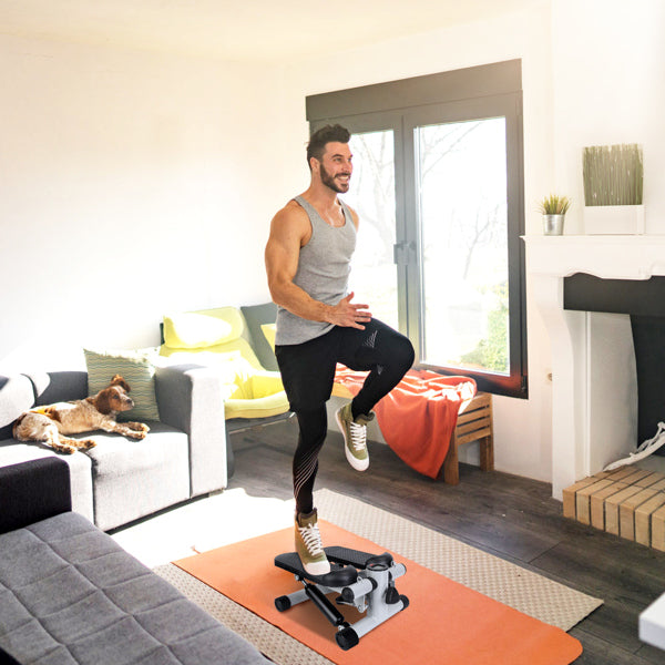Mini Step Machine with Resistance Bands - 330.7LBS Capacity