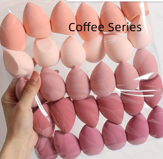 Reusable Cosmetic Sponge Set - Soft Hydrophilic Puff for Face Makeup, Wet or Dry Use, 30 or 42 Pieces