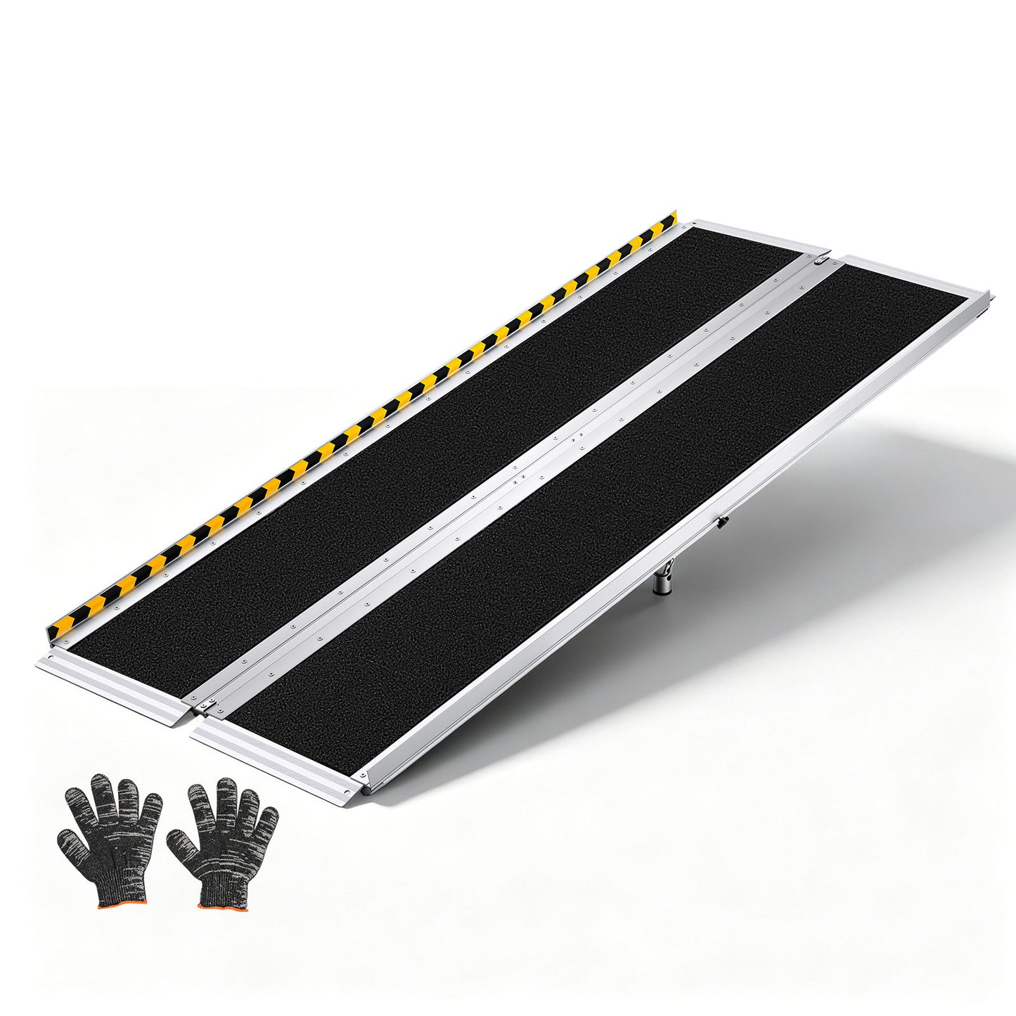 6FT Non-Slip Aluminum Folding Wheelchair Ramp - Handicap Entry & Doorway Access