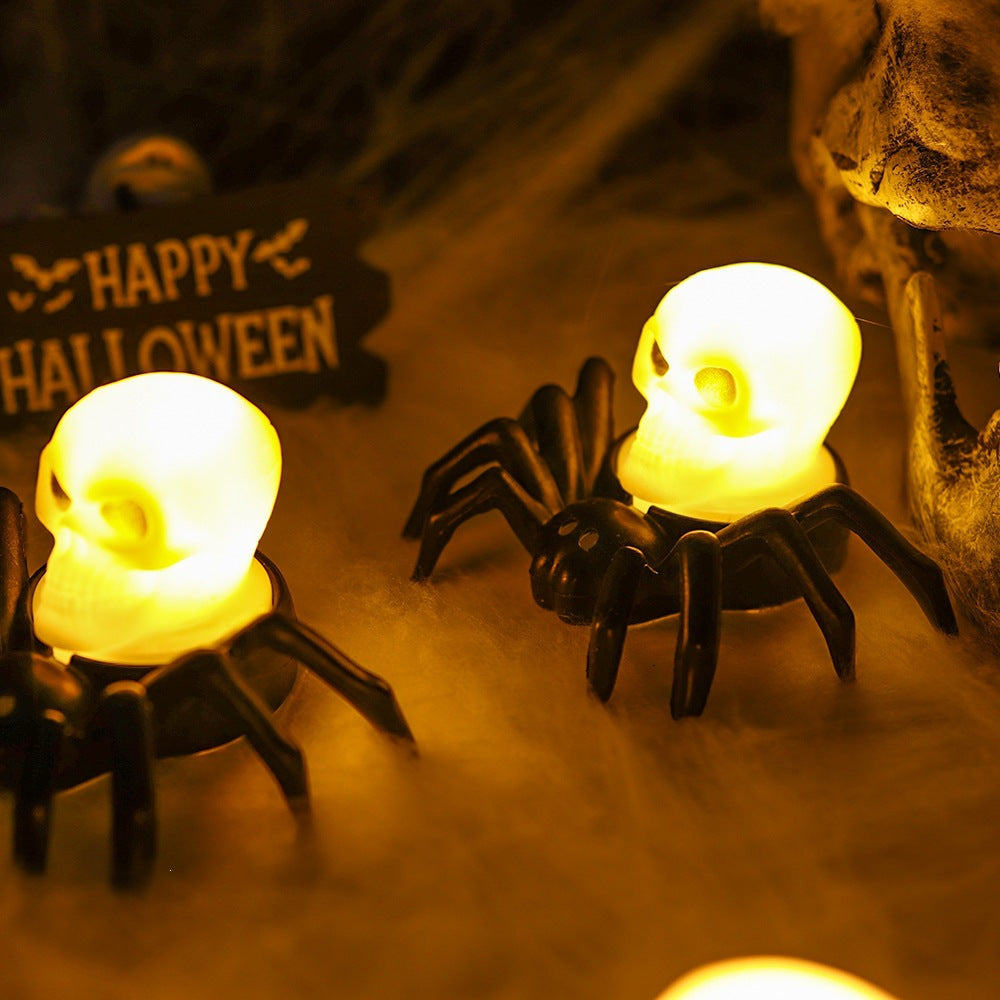 Halloween Spider Skull Night Light - Bedside Decor Lamp with Variants