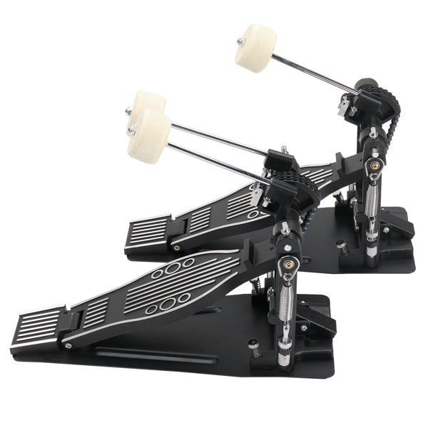 Professional Double Bass Drum Pedal for Drummers - Black