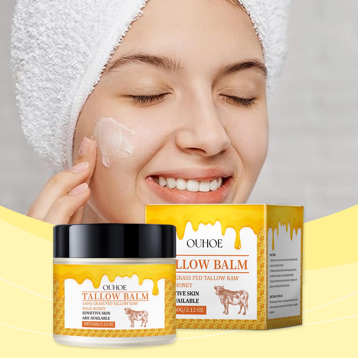 Natural Tallow Balm for Face and Body - Deep Moisturizing Skin Care