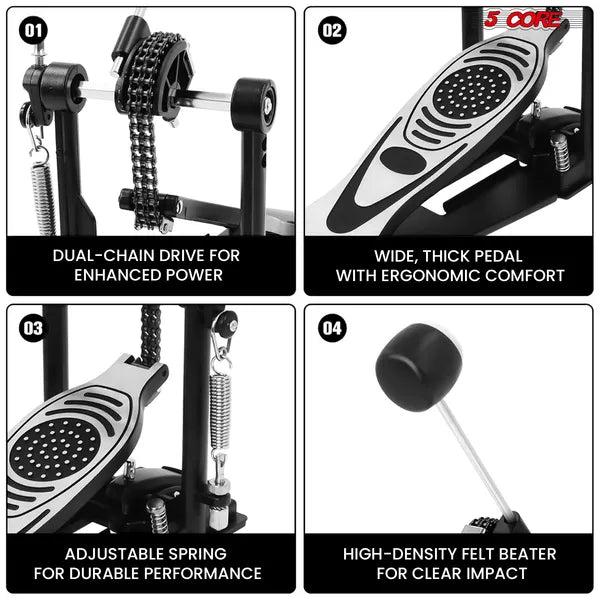 Adjustable Bass Drum Pedal with Felt Beater - Model DFP05