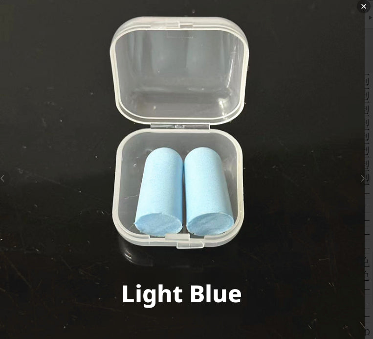 Slow Rebound Sponge Earplugs Sky Blue 1 Pair - Moldable Foam Ear Protection