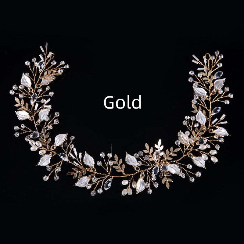 Korean Style Bridal Headwear Accessories Hairband with Leaves - Silver, Gold, Rose Gold