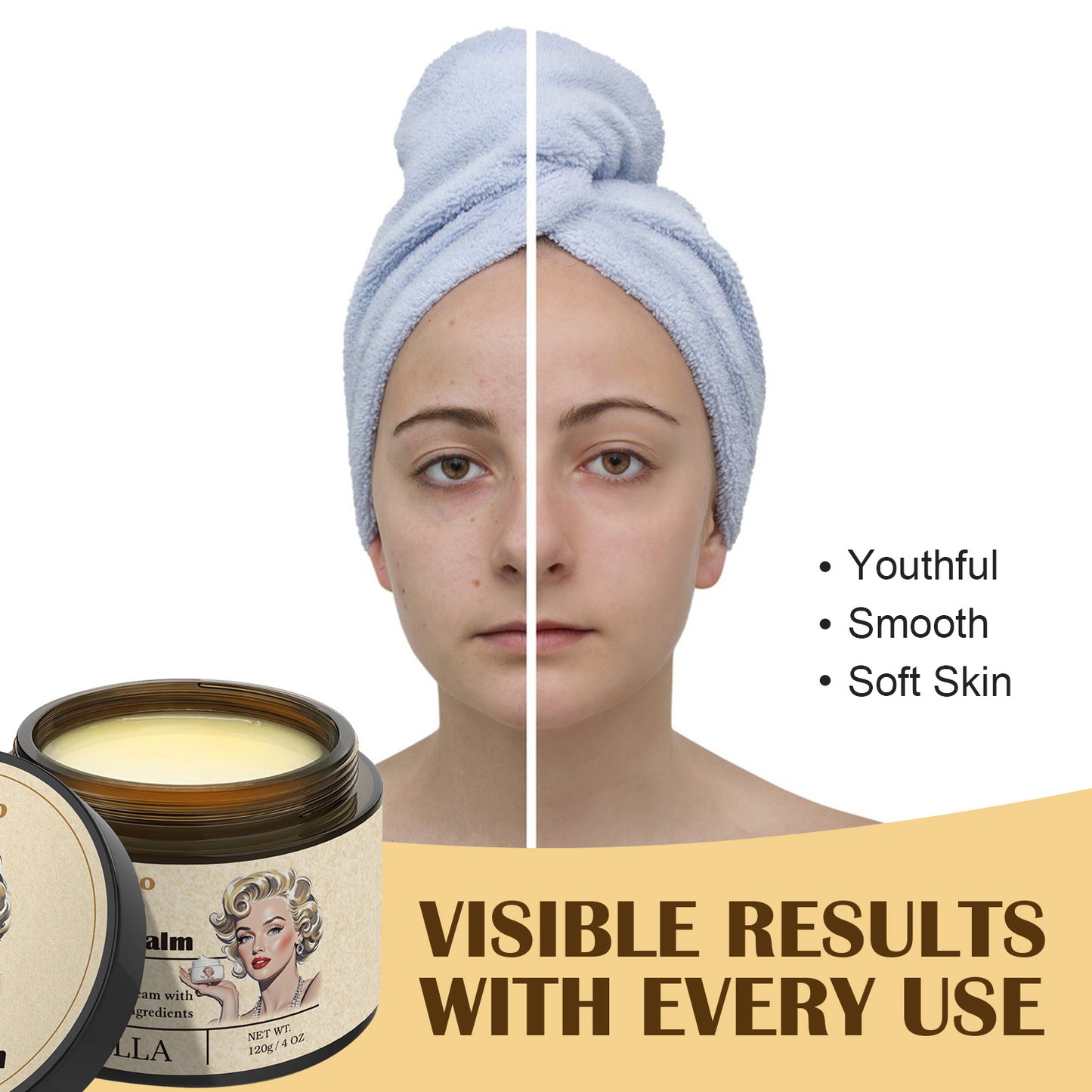 Whipped Tallow Balm - Natural Deep Hydration for Face, Body & Lips (360g)