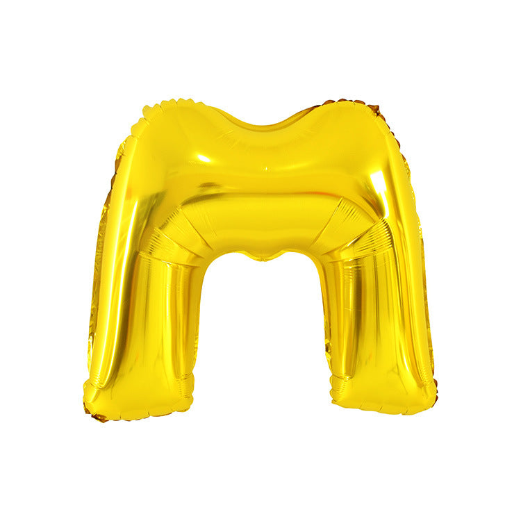 Gold Letter Balloon Set for Birthday Wedding Celebration - Aluminum Foil Party Decor
