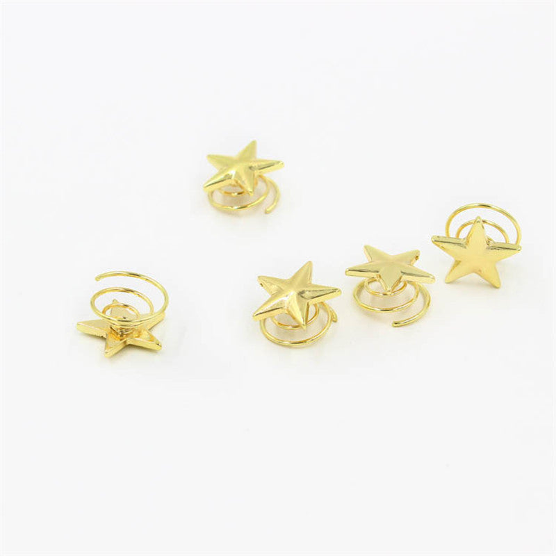 Women's Gold & Silver Pentagram Hairpin - Spring Fashion Accessory