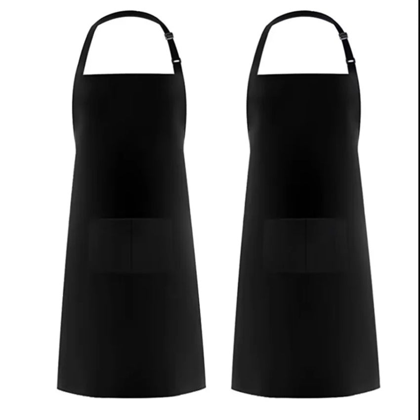 Kitchen Apron with D-Ring Double Buckle and Pocket - 70x80cm, Multiple Colors