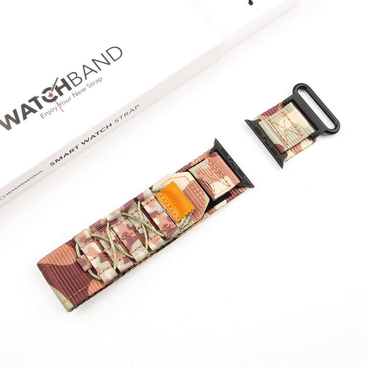 Nylon Braided Watch Band Adjustable Rail-Style Camouflage & Color Variants