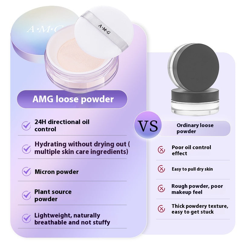 Oil Control Face Powder Makeup - Waterproof, Sweat-proof, Long-lasting, 10g