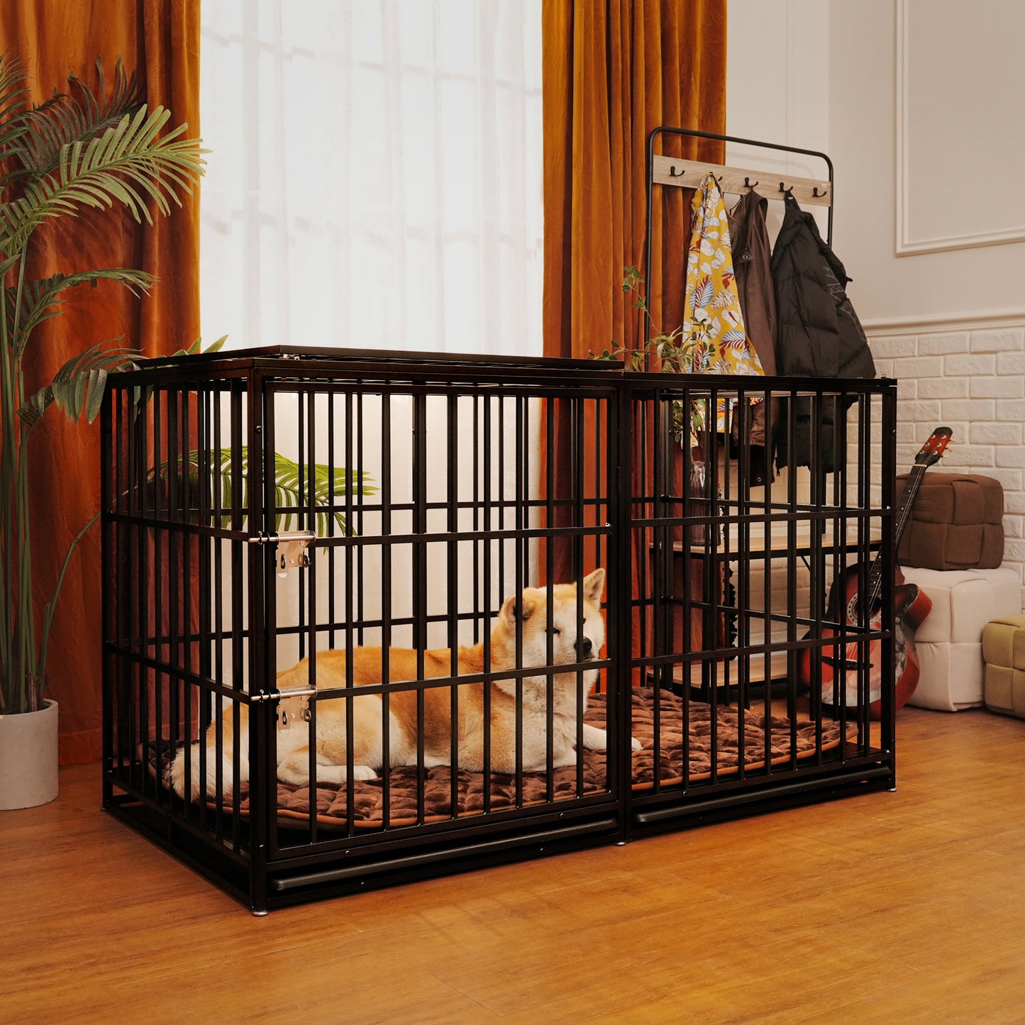 61 Extra Large Heavy Duty Dog Crate Cage Strong Metal Kennels And
