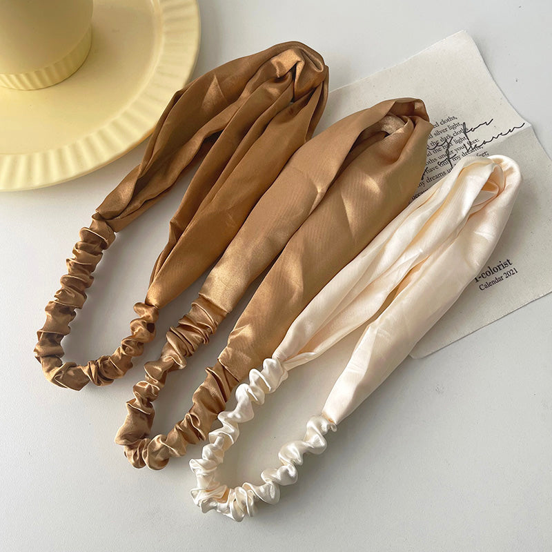 All-Match Satin Headband with Wide Side Hair Accessory - Multiple Colors
