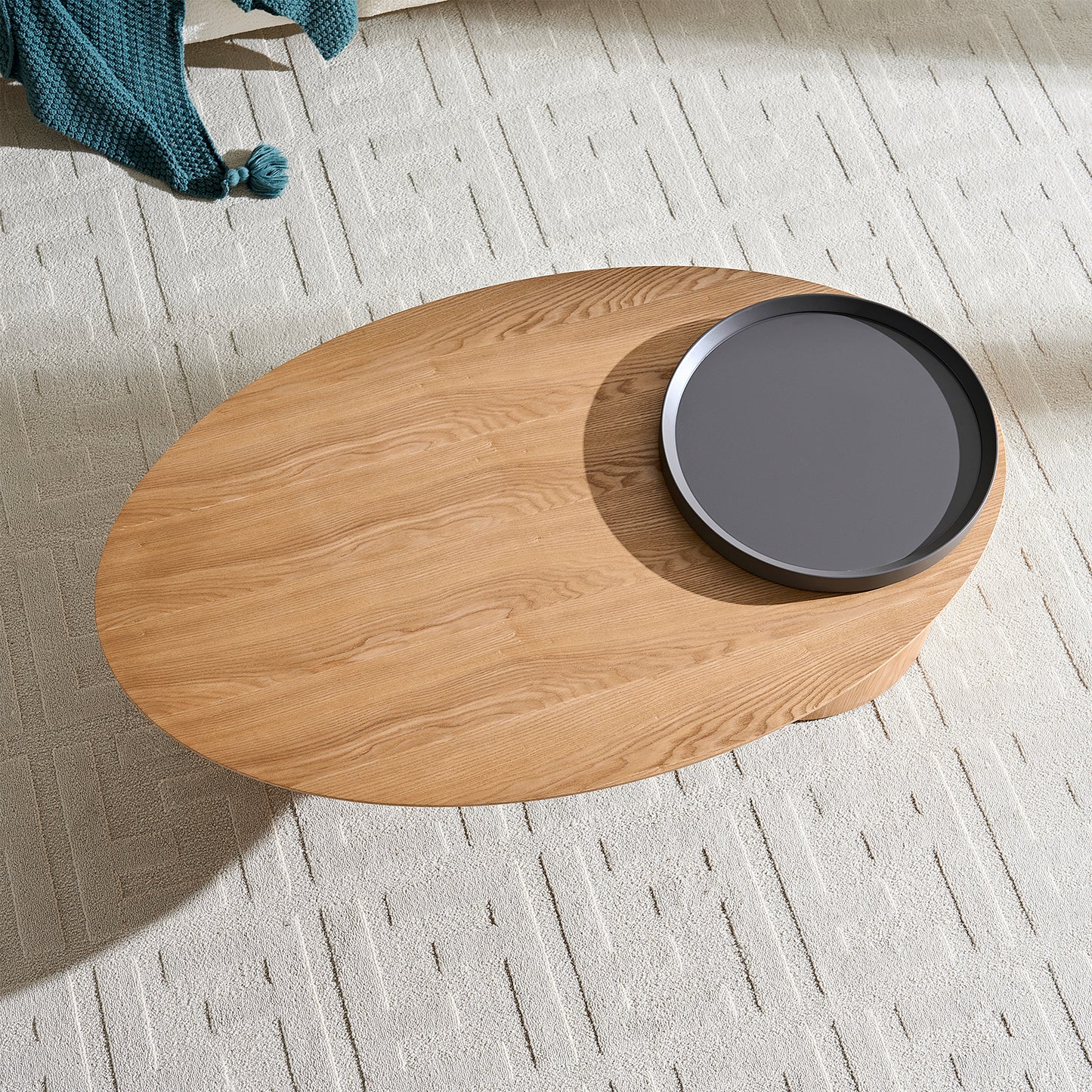 Modern Oval Luxury Coffee Table, Sophisticated Living Room Center