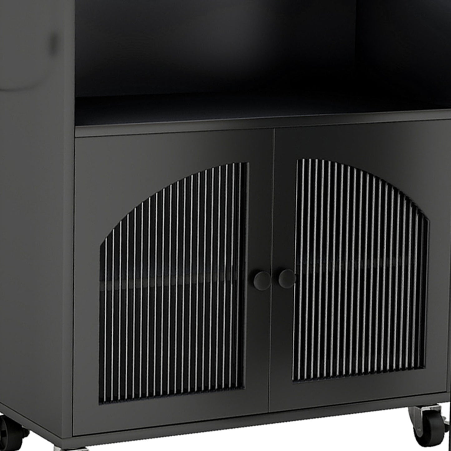 Kitchen Island On Wheels With Extended Table MDF Rolling Storage Cart