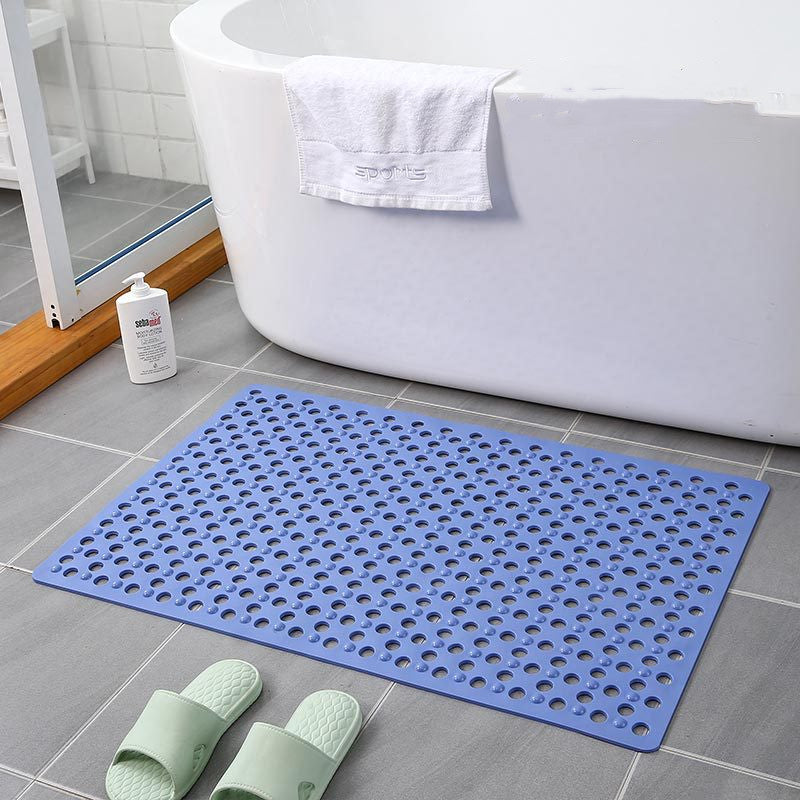 Large Waterproof Non-Slip Bathroom Mat with Suction Cups and Drainage Holes
