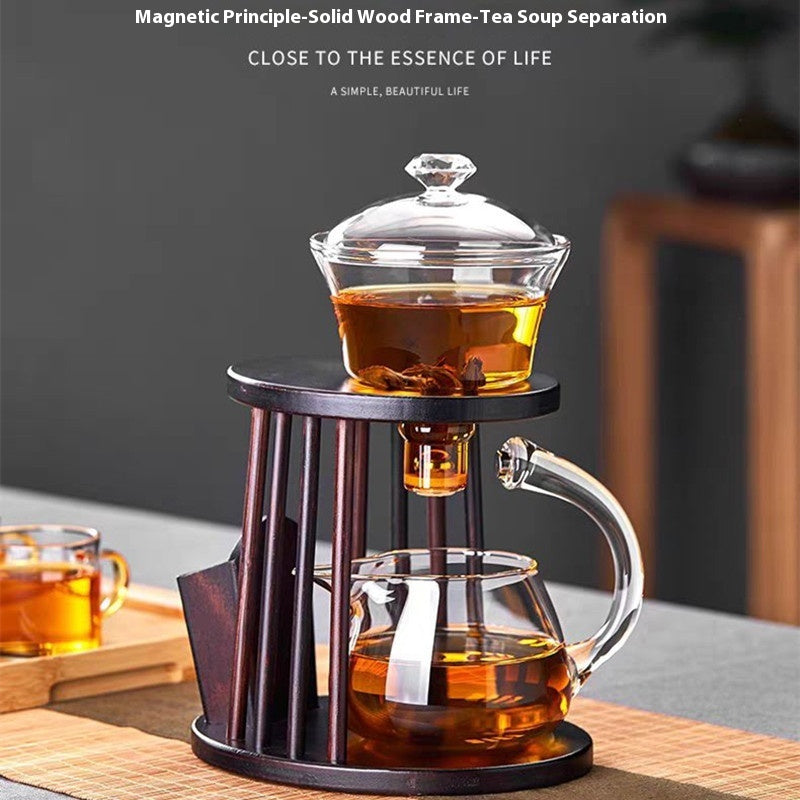 Magnetic Lazy Tea Maker Set with 6 Cups - Automatic Home Tea Brewing Kit