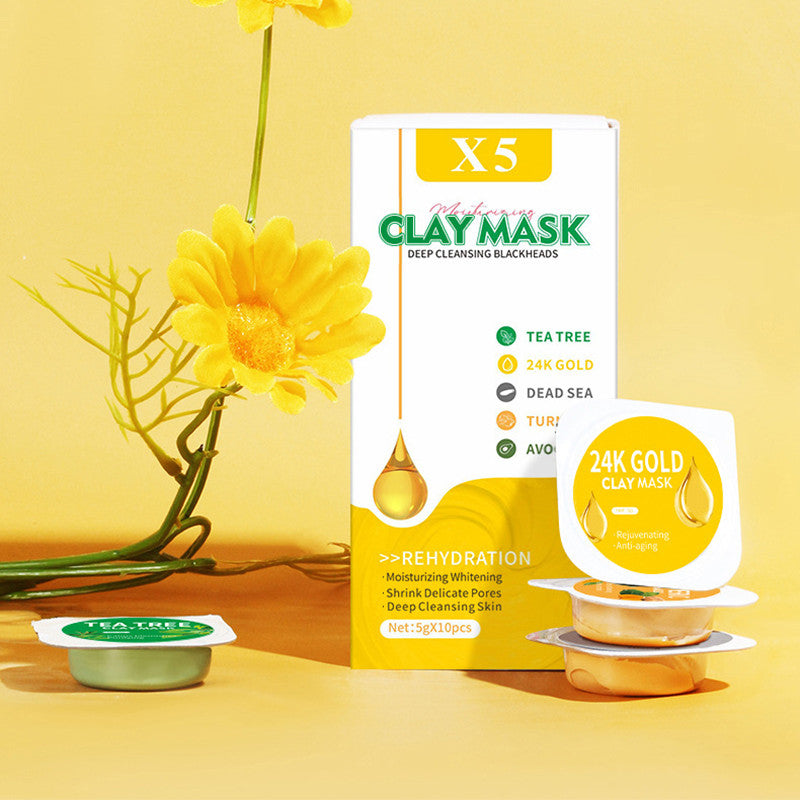 Clay Mask with Avocado & Turmeric - Pore-Refining, Moisturizing Facial Mask