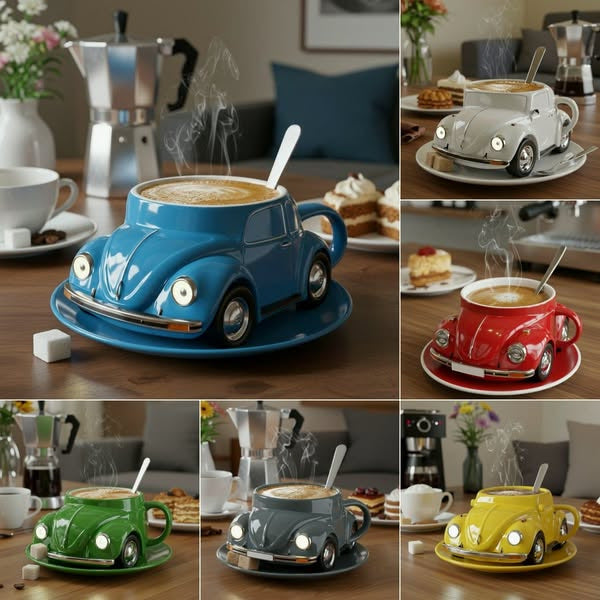 Beetle Shaped Resin Coffee Cup - Unique Gift for Coffee Lovers