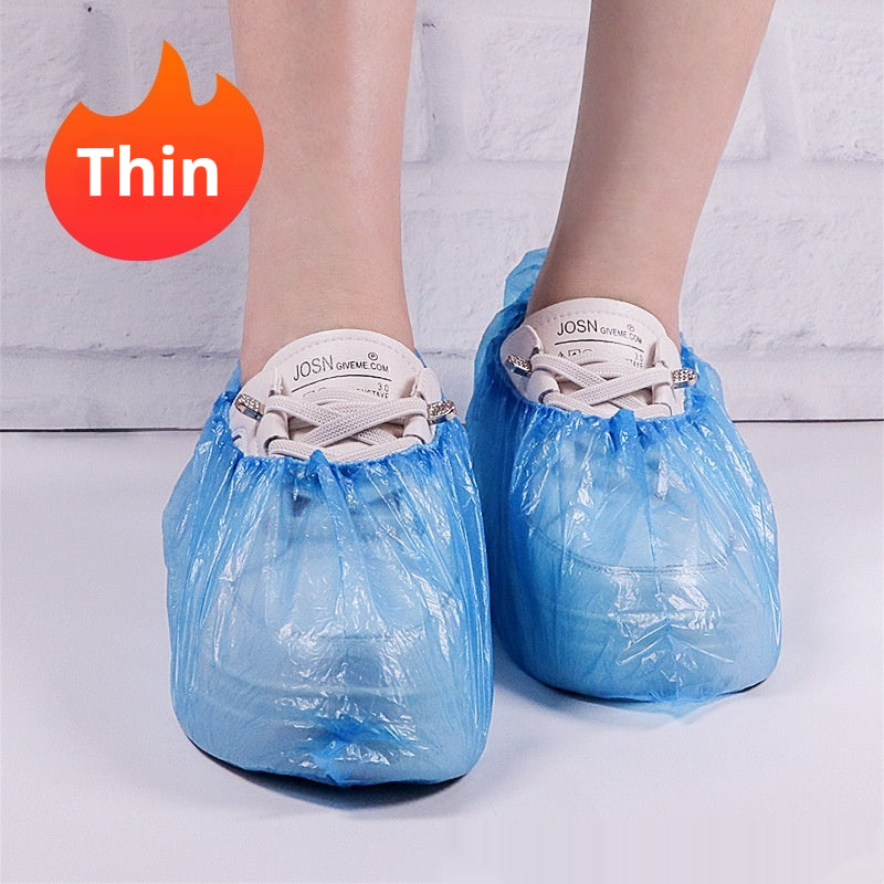 Disposable Shoe Covers 100 Pcs Indoor Dustproof Non-Slip Blue Pink Variants